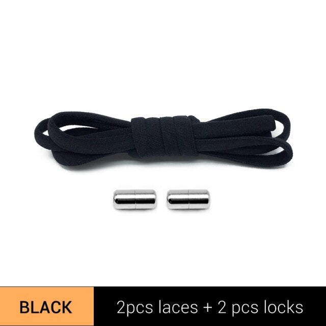 Metal Lock Elastic Shoelaces Lazy Laces