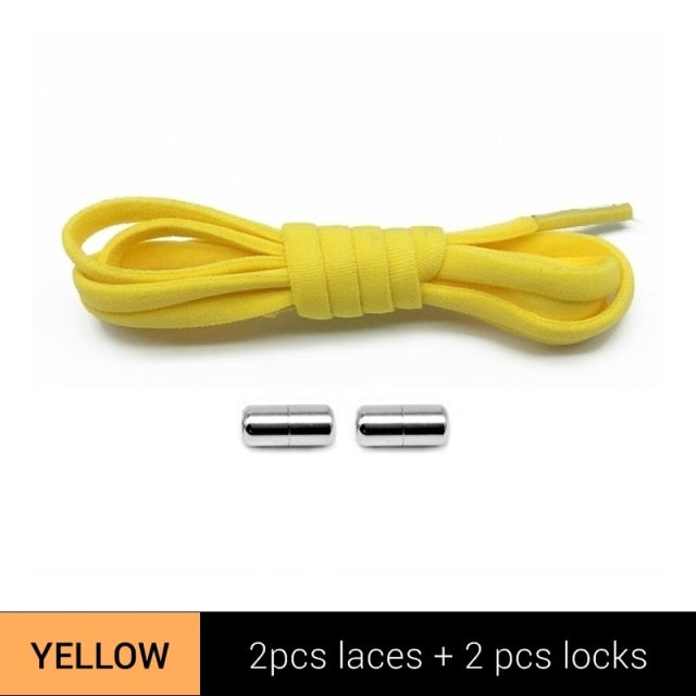 Metal Lock Elastic Shoelaces Lazy Laces