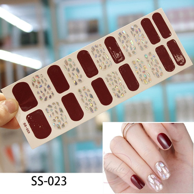 1 Sheet Glitter Series Powder Sequins Fashion Nail Art Stickers