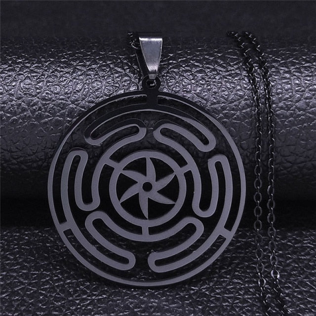 Hekate Wheel Stainless Steel Necklace