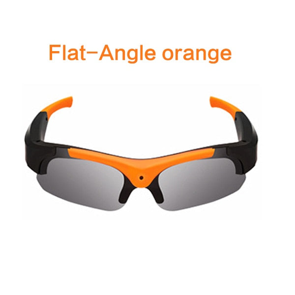 Camera Smart Glasses Black/Orange Polarized