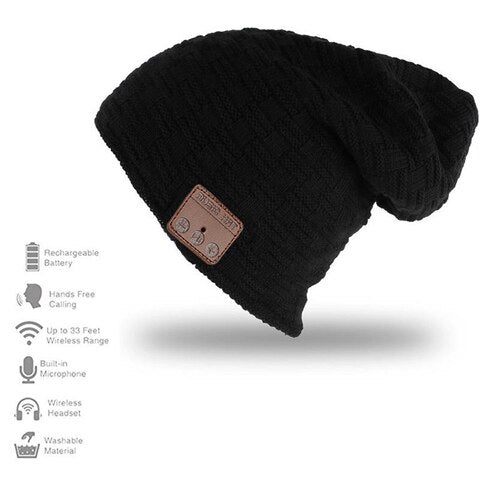 Wireless Bluetooth Hat Earphone Soft Warm