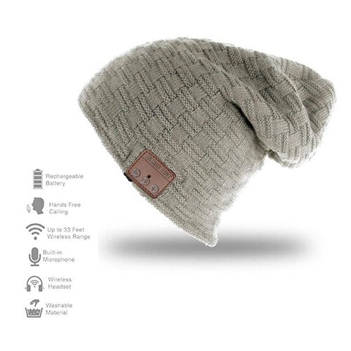 Wireless Bluetooth Hat Earphone Soft Warm