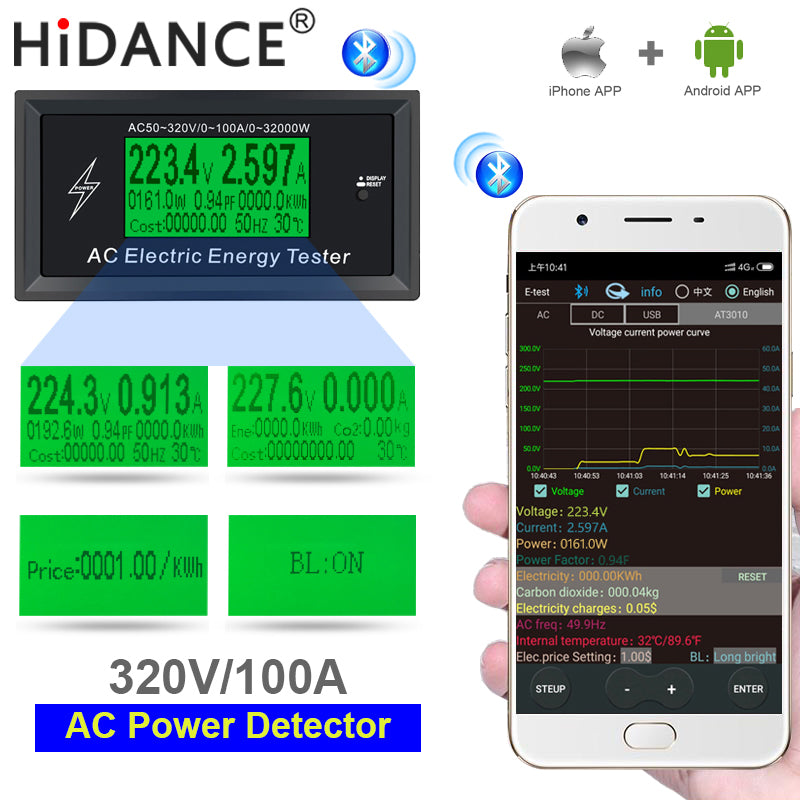 Digital Voltage Meter indicator Power Energy