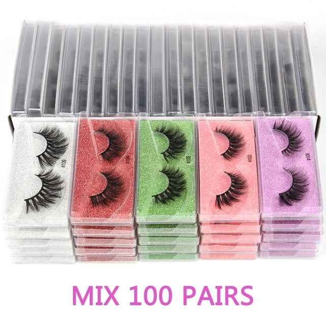 Mink Eyelashes 30/40/50/100pcs 3d Mink Lashes Natural