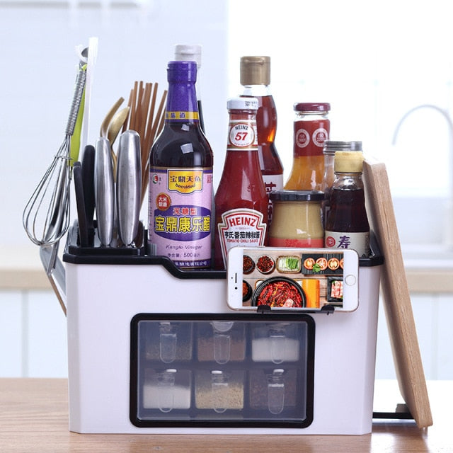 Seasoning Storage Box Floor-mounted