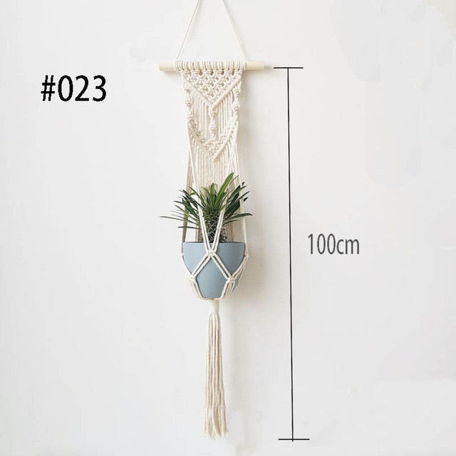 Hot sales 100% handmade macrame plant hanger flower