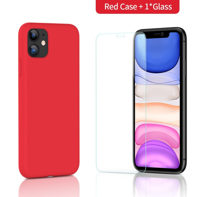 Phone Case For iPhone Silicone Couples Cute Candy Color