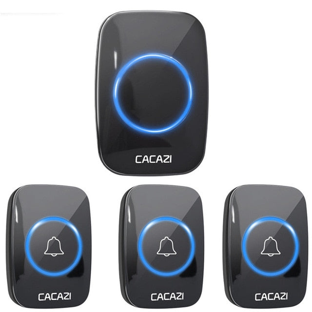 CACAZI 60 Chime 110DB 300M Wireless Doorbell