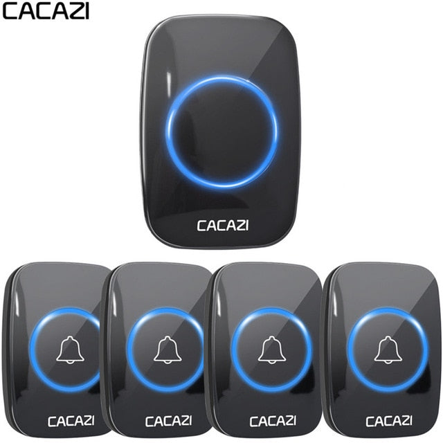 CACAZI 60 Chime 110DB 300M Wireless Doorbell