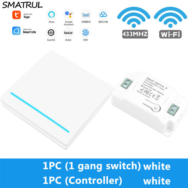 Tuya Wall Smart APP WiFi Switch Light Wireless