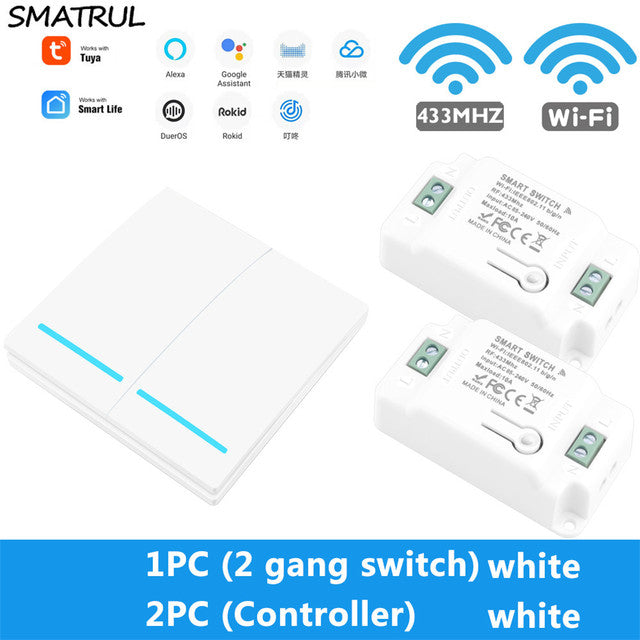 Tuya Wall Smart APP WiFi Switch Light Wireless