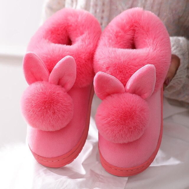 Women Lovely Rabbit Ears Soft Boots