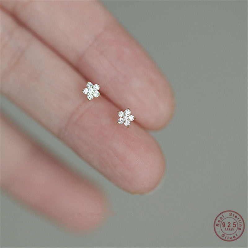 Crystal Five-pointed Star Earrings