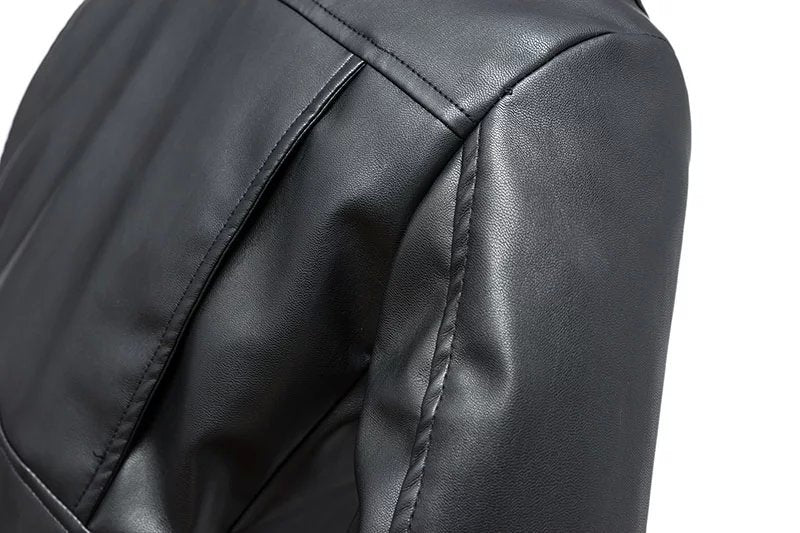 Winter Black Faux Leather Jackets