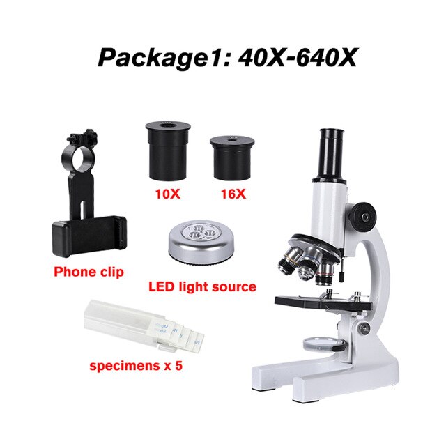 Biological microscope Monocular LED light