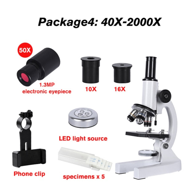 Biological microscope Monocular LED light