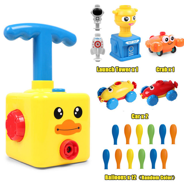 Power Balloon Launch Tower Toy Puzzle for Children