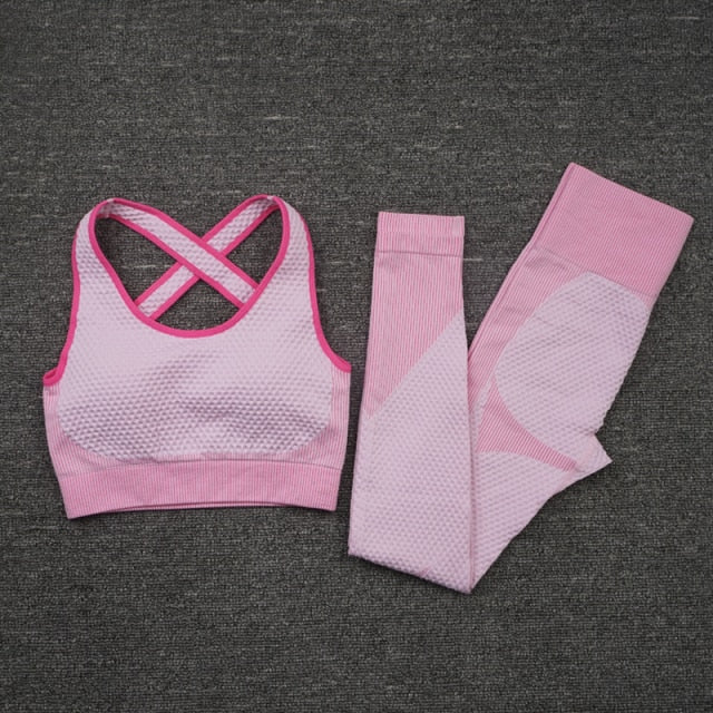 Women Yoga Set Workout Sportswear Gym Clothing Fitness