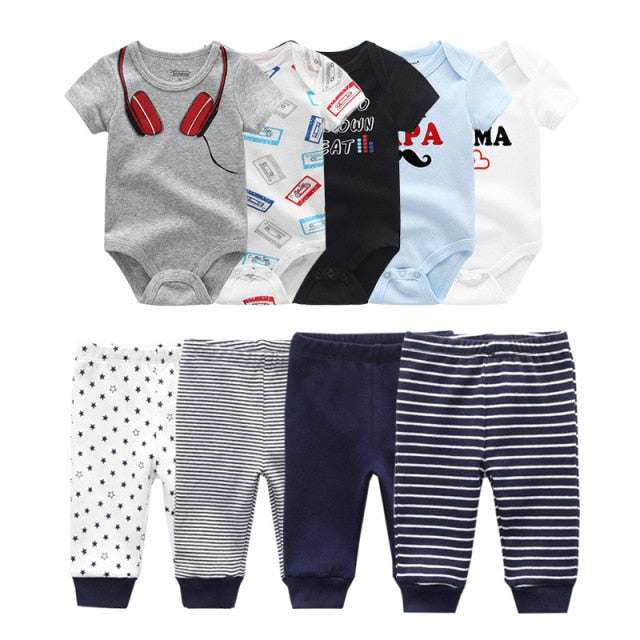 Baby Clothes Newborn Bodysuits+Pants Unisex