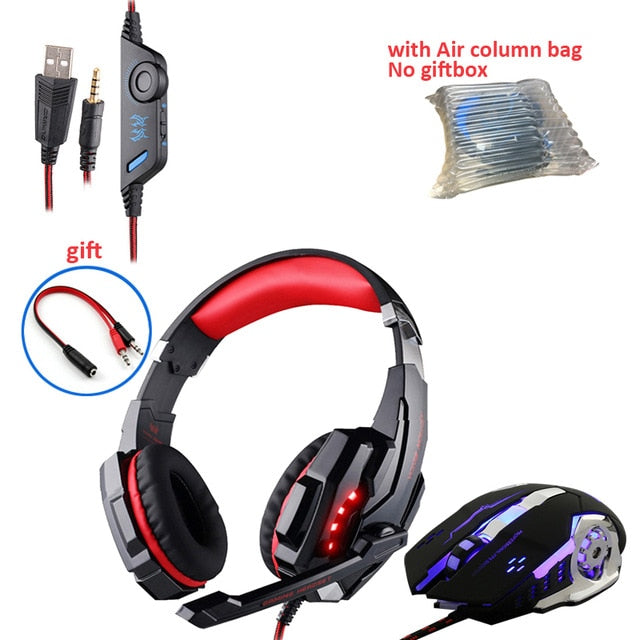 G2000 Gaming Headset +Wired Mouse Set