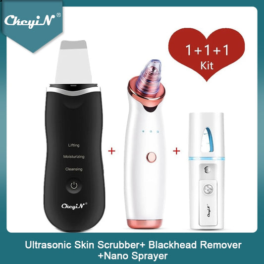 Ultrasonic Skin Scrubber Facial Peeling Pore Cleaner Exfoliator