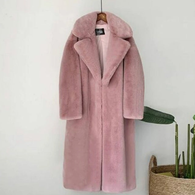 Warm Faux Fur Coat Thick Long Coat