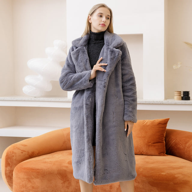 Warm Faux Fur Coat Thick Long Coat