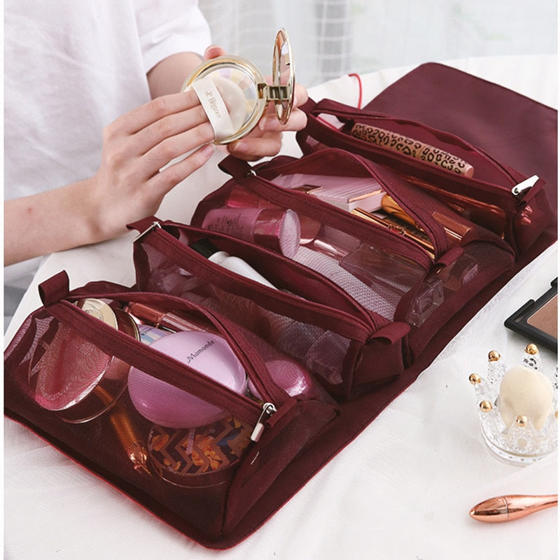 Women Cosmetic Bag Travel Organizer Foldable