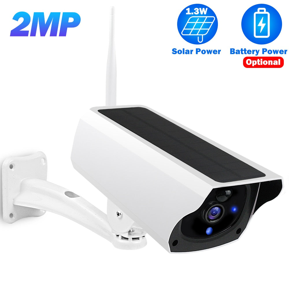 HD Home Security Camera WiFi Battery Solar Panel