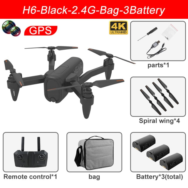H6 WIFI FPV Drone  Wide-angle Hd 4K