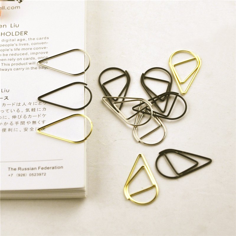 Waterdrop Metal Paper Clip