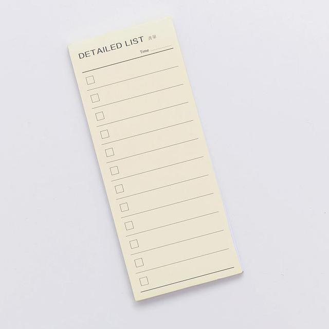 Plan Detailed list Notebook