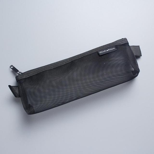 Transparent Grid Pen Bag