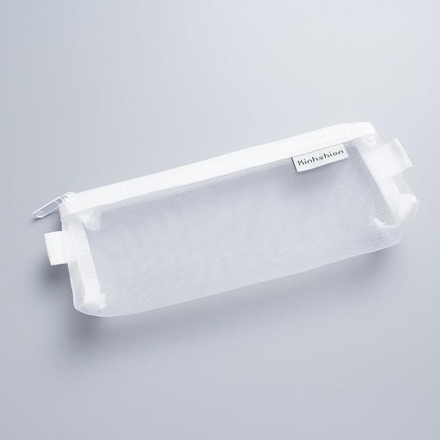 Transparent Grid Pen Bag