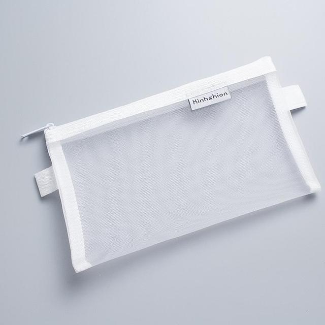 Transparent Grid Pen Bag