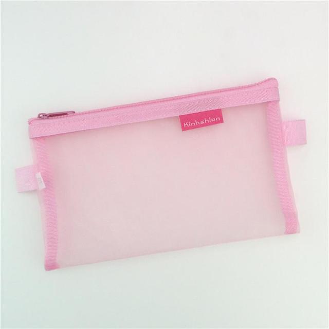 Transparent Grid Pen Bag