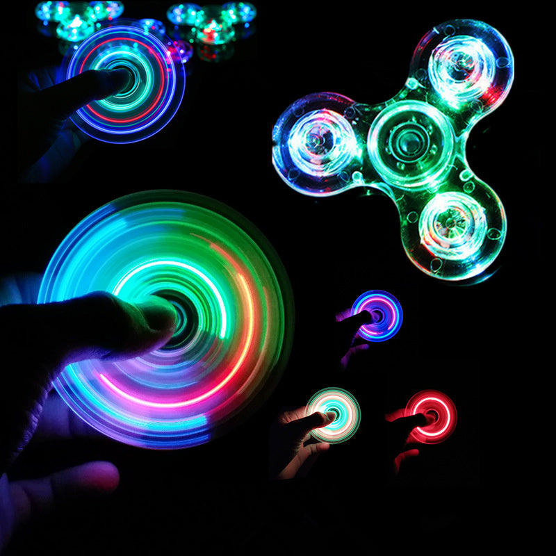 Luminous LED light Fidget Spinner Hand