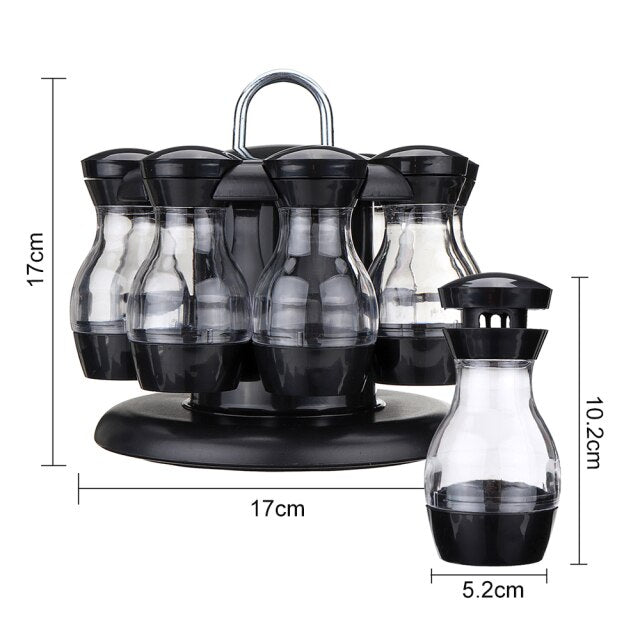 Rotating Glass sauce bottle Cruet Condiment