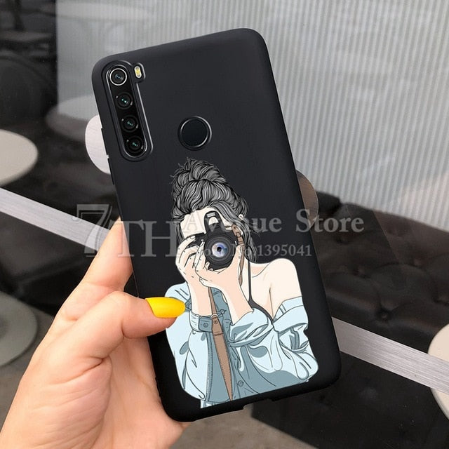 For Cover Xiaomi Redmi Note 8 Case Cartoon Pattern Soft Silicone Case