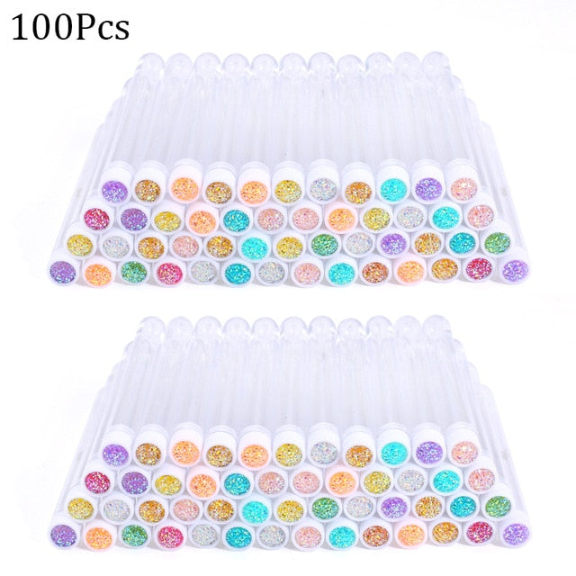 Dust-proof Sparkling Eyebrow Brush Tube Disposable