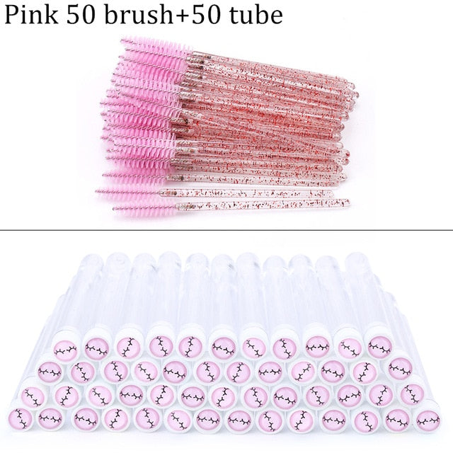 Reusable Eyebrow Brush Tube Disposable Eyelash Brush