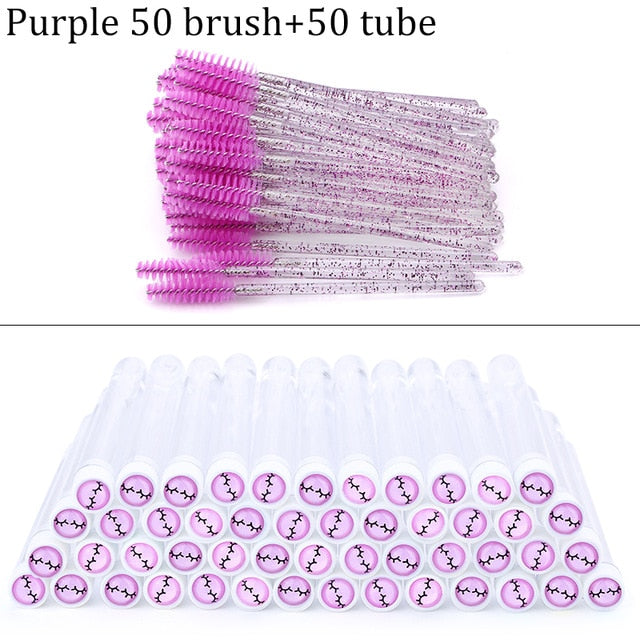 Reusable Eyebrow Brush Tube Disposable Eyelash Brush