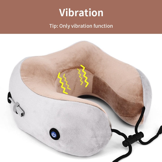 Electric Neck Massager U shaped Pillow Multifunctional Portable Shoulder Cervical Massager