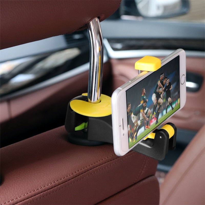 Car Headrest Hook with Phone Holder