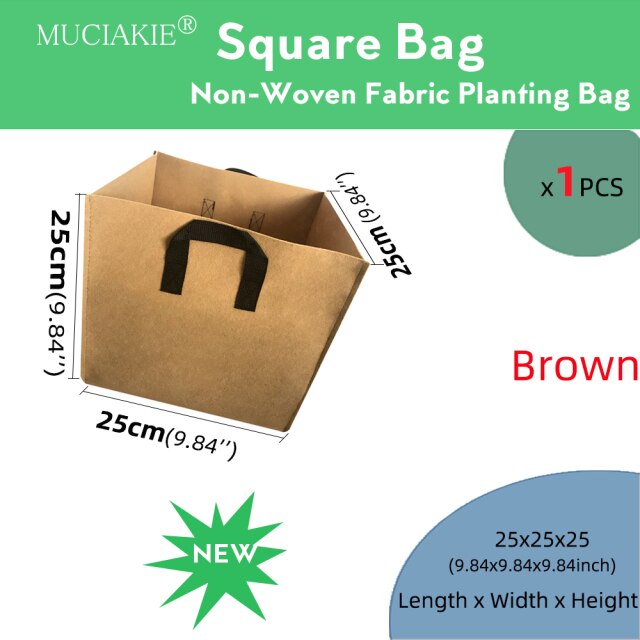 Gallon Garden Grow Square Planting Bag