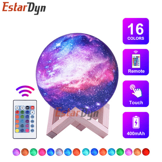 Print Star Moon Galaxy Lamp