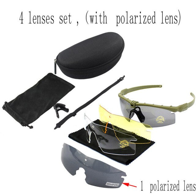Polarized Glasses Army Goggle Eyewear Shooting