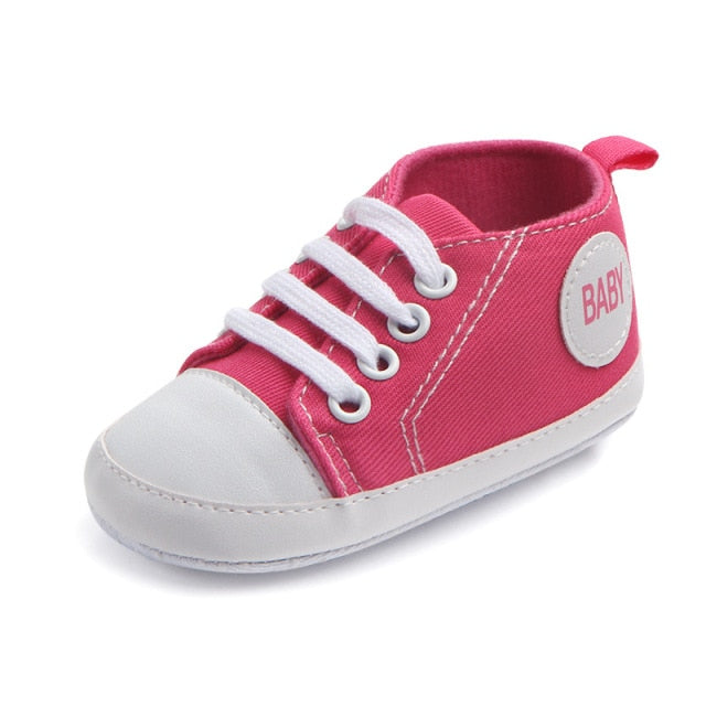 Shoes Canvas Print First Walker Infant Toddler Anti-Slip