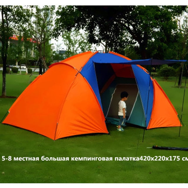 Big Camping Tent 3-4/5-8 Person Dual Layer